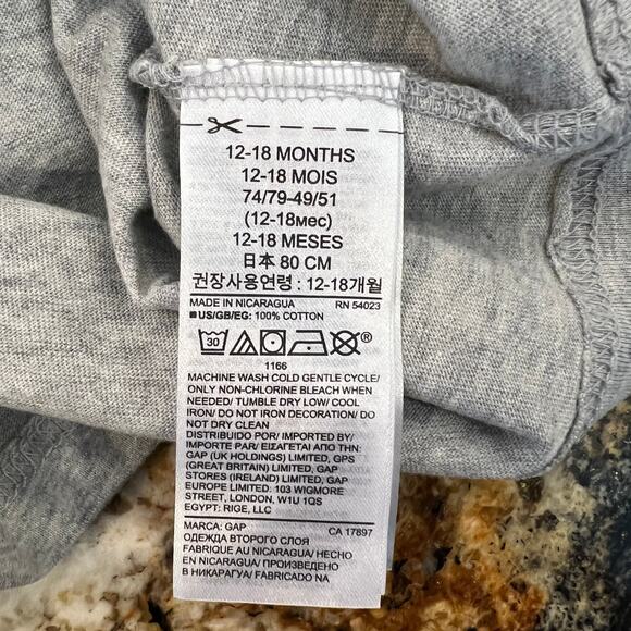 NWT GAP Toddler Grey W/USA Patriotic Car Graphic Crewneck T-Shirt -SIZE 12-18M - Picture 7 of 7